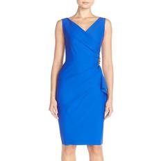 Blue - Knee Length Dresses Alex Evenings Short Side Ruched Compression Dress - Royal