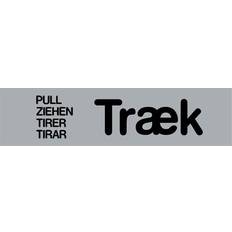 Selvklæbende Skilt "Træk, Pull, Ziehen"