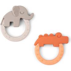 Done by Deer Friends Bitringar 2-pack, Papaya/Sand