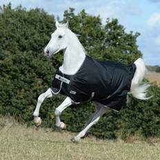 Equestrian Bucas Anniversary SD Light Rain Turnout Rug, 0g, Black/Silver