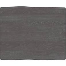 Grigio Piani vidaXL Tavolo Marrone Scuro 60x50x(2-4)cm Rovere Non Trattatocod Mxl 71697 Piano