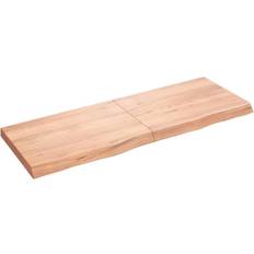 vidaXL Light Brown 140 x 50 x 6 cm Wall Shelf