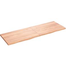vidaXL Ljusbrun 180 x 60 cm Behandlad Massiv Ek Vägghylla