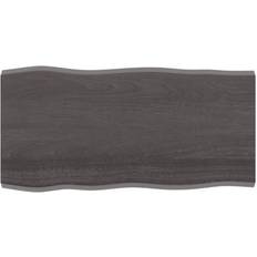 Gris Encimeras vidaXL Tablero Mesa Madera Tratada Borde Vivo Marrón 100x50x4 cm Encimera