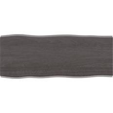 Gris Encimeras vidaXL Tablero Madera Tratada Borde Vivo Marrón 100x40x4 cm Encimera