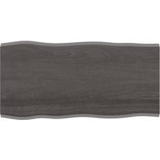 Gris Encimeras vidaXL Tablero Madera Tratada Roble Borde Vivo Marrón 100x50x2 cm Encimera