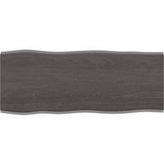 Gris Encimeras vidaXL Tablero Mesa Madera Tratada Roble Borde Vivo Marrón 100x40x2 cm Encimera