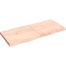 vidaXL 140 x 60 x 2-6 cm Massivholz Wandregal