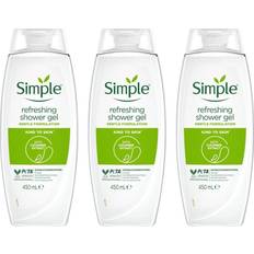 Toiletries Simple Kind to Skin Shower Gel Refreshing 450ml Pack