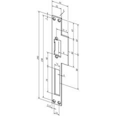 Utensilios de repostería Assa Abloy Placa De Impacto Con Lóbulos 14C Ktg.44xL.250 mm Din L / R Bandejade Horno