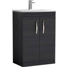 Black Vanity Units for Single Basins Nuie Athena Standing 2-Door Unit Basin-4