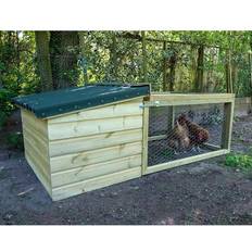 Pets Forest Garden 3'5 Hedgerow Chicken Coop with 4ft Run 1.05m