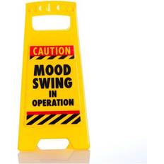 Sports Fan Products Studio Desk Warning Sign Mood Swing Yellow