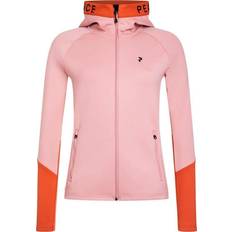 Peak Performance W Rider Mid Zip Hood - Warm Blush/Paprika