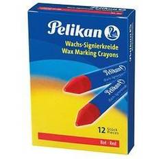 Rød Linealer Pelikan Voksfarver 12 Stk Rød