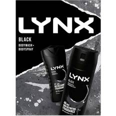 Lynx Gift Boxes & Sets Lynx Black Body Wash 225ml & Spray 2Pcs Gift Set