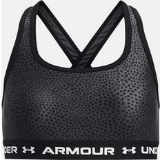 XL Bralettes Children's Clothing Under Armour Crossback Mid Printed Girls Bra Black