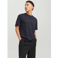 Jack & Jones T-shirts Jack & Jones Text O-ringning T-shirt Blå