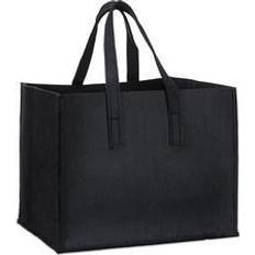 Cestini per la Legna da Ardere Relaxdays Cesto Portalegna per Camino in Feltro 34,5 x 43 x 36,5 cm