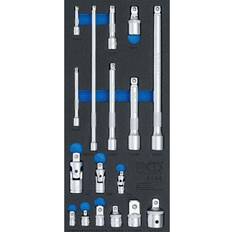Werkstattwageneinlage 1/3: Verlängerungs- Adapter- und Gelenk-Satz 17-tlg. Technic