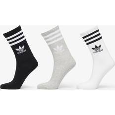 Adidas Calzini Adidas Calze Mid Cut Crew Socks 3-Pack - White/Medium Grey Heather/Black