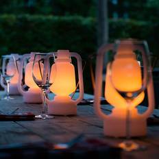 QAZQA Bordlamper QAZQA hvid flammeeffekt Bordlampe