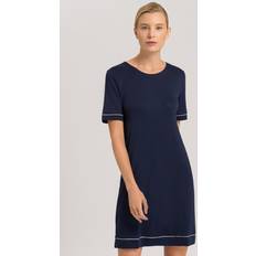 Hanro Nattøj Hanro Natural Comfort SS Nightdress, Deep Navy Serie: Natural Comfort
