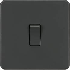 Knightsbridge Screwless 20A 1G DP Switch Anthracite