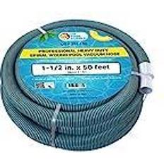 Pool Vacuum Cleaners 1-1/2" x 50 foot heavy duty spiral wound swimming pool vacuum hose, swivel cuff