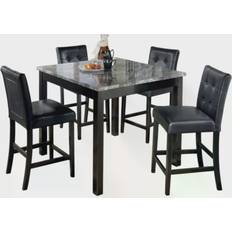 Marble dining table set Ashley Maysville Dining Set 42x42" 5