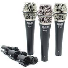 CAD Audio D38X3 MICROPHONE PACK, 3 Pack 3 Pack D38 Dynamic Handheld Microphone