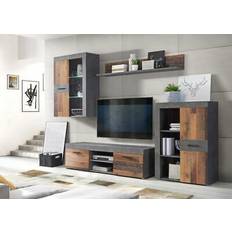 Forte Wohnwand 4-tlg GRIGOR Bücherregal