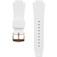 Valkoinen Rannekkeet Bobroff BFS025 Watch Strap15mm White