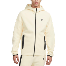 Nike tech fleece beige hoodie NIKE Men's Sportswear Tech Fleece Windrunner Hooded Jacket - Coconut Milk/Black