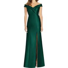 Off-the-Shoulder Cuff Trumpet Gown - Hunter