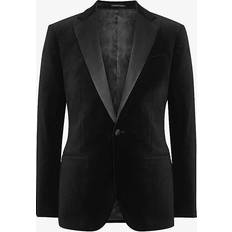 Elastane/Lycra/Spandex - Men Blazers Reiss Ace Dinner Suit Jacket - Black