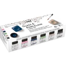 A base d'acqua Colori Vetro Kreul Glass & Porcelain Chalky Set 6x20ml