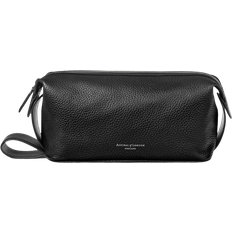 Solid Colours Toiletry Bags Aspinal of London Reporter Wash Bag - Black Pebble