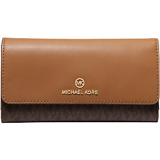 Michael Kors Large Logo and Leather Tri-Fold Wallet - Brn/Acorn