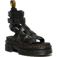 ☆送料無料☆ Dr Martens Nappa Lux Leather Sandals ☆ Ricki Nappa Lux Leather 3-Strap Sandals in Black | Dr. Martens