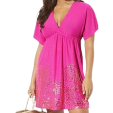 Swimsuits For All Kate V-Neck Cover Up Dress - Pink