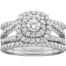 Cushion Halo Ring - White Gold/Diamonds