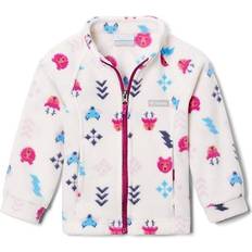 Girls - White Fleece Garments Columbia Girls Benton Springs II Printed Fleece Jacket - Chalk Woodlands