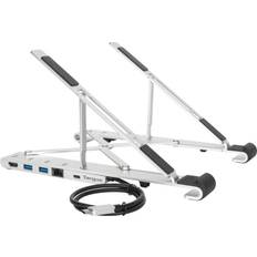 Portable Laptop Stand with Integrated Dock