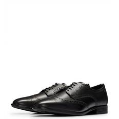 HUGO BOSS Skor på rea HUGO BOSS Men's Orange Colby Mens Leather Derby Shoes with Brogue Details Black/Black 001