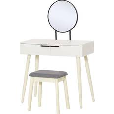 Furniture Homcom Vanity Set Dressing Table 40x80cm 2pcs