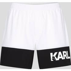 Herren - XXS Badehosen Karl Lagerfeld Badeshorts 230M2206 Weiß Regular Fit