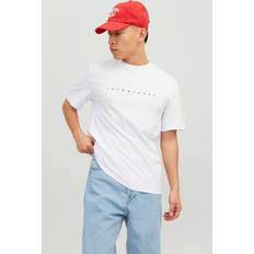 Jack & Jones T-shirts Jack & Jones Text O-ringning T-shirt Vit