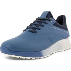 Golfsko herre vandtætte ecco S-Three 2023 Vandtætte Herre Golfsko Uden Spikes Retro Blue/White/Marine Normal