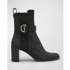 Christian Louboutin 40 Chelsea Boots Christian Louboutin CL-Buckle Red Sole Leather Booties BLACK 11B